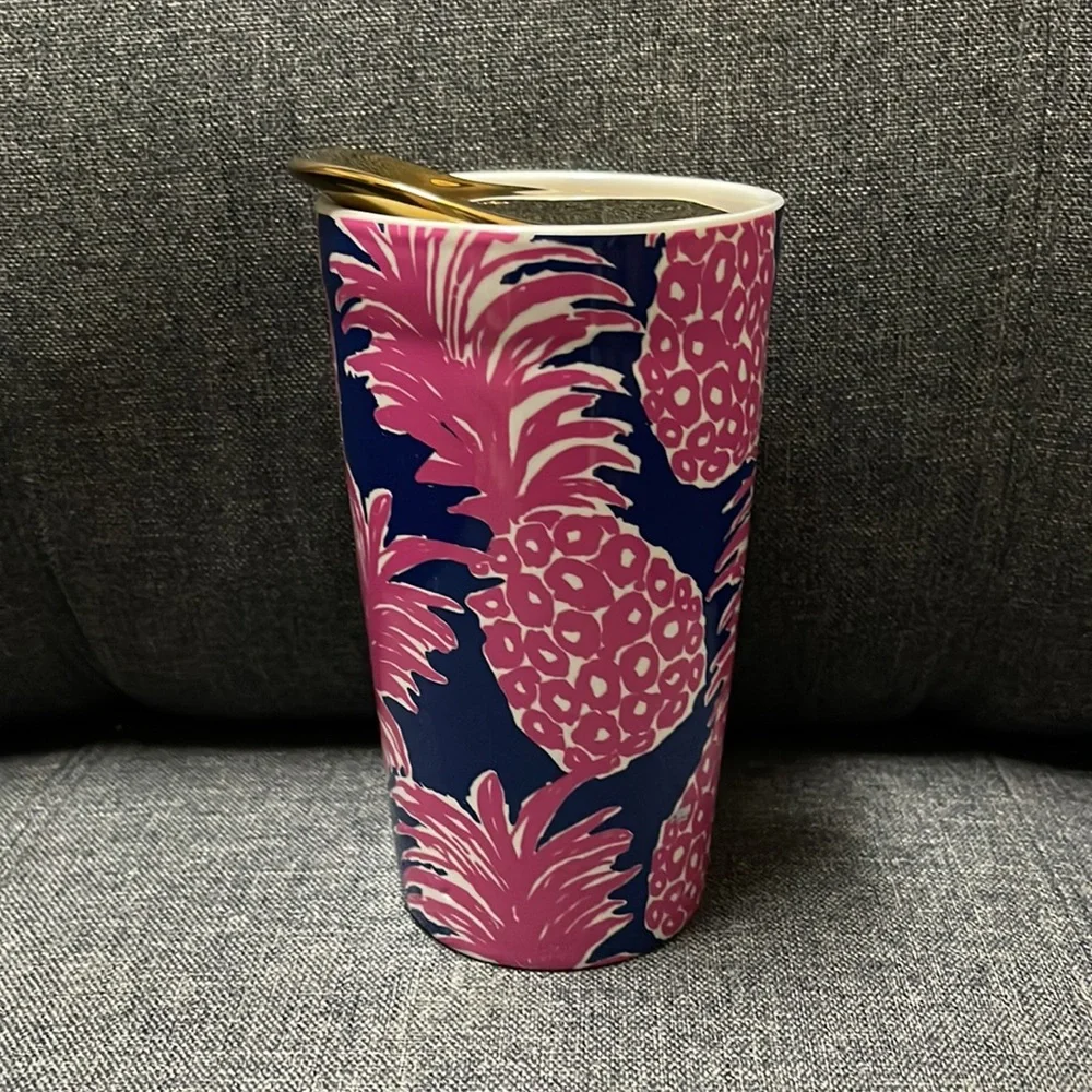 Lilly Pulitzer Flamenco Ceramic Travel Mug